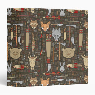 Classeur Motif ethnique de chasse