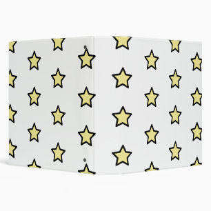 Classeur Motif étoile jaune mignon contour noir