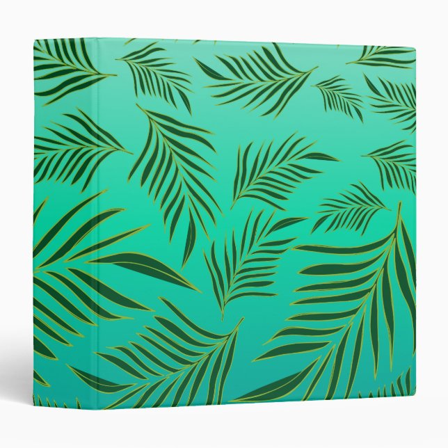Classeur Motif Feuille Tropical Palm (Devant/Côté)