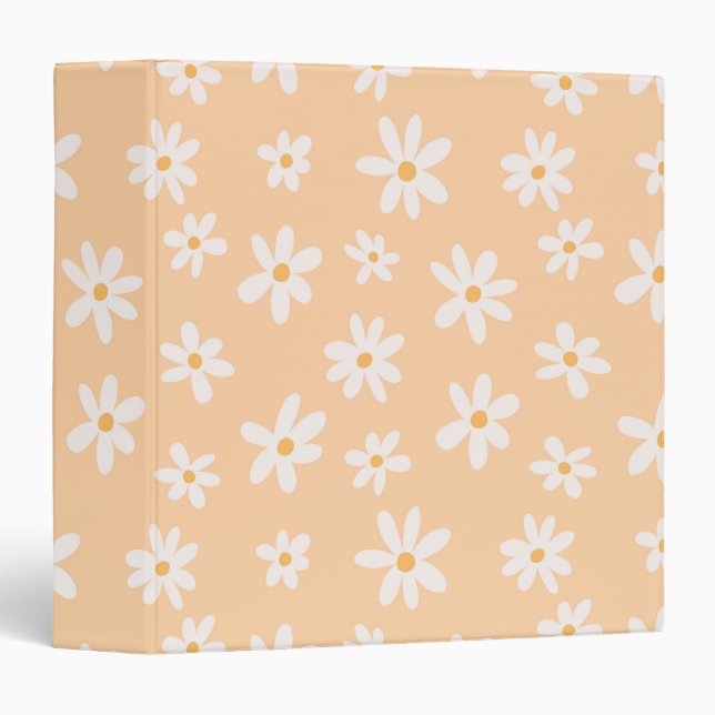 Classeur Motif Fleur Cute Daisy (Devant/Côté)