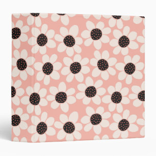 Classeur Motif Fleur Rose Cute