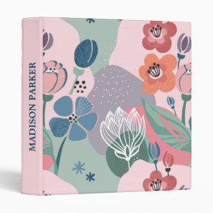 Classeur Motif Fleurs Abstraites
