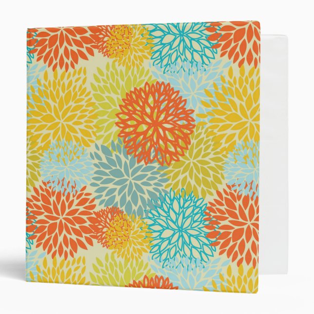 Classeur Motif floral 3 (Devant/Intérieur)