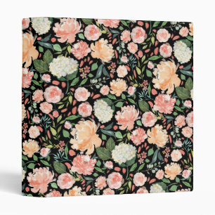 Classeur Motif floral aquarelle pêche blush de printemps