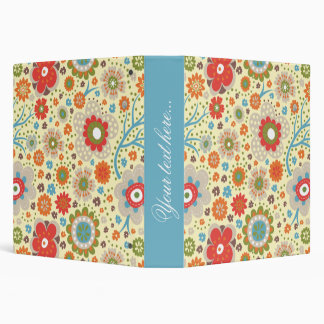 Classeur Motif floral coloré vintage
