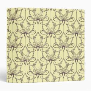 Classeur Motif floral crème