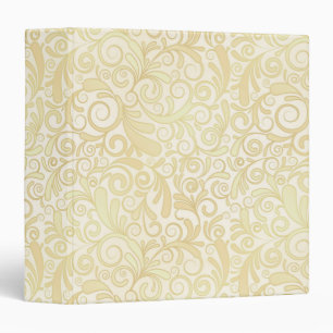 Classeur Motif floral de feuille d'or