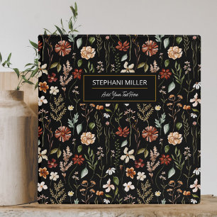 Classeur Motif floral de jardin de fleurs sauvages d'automn