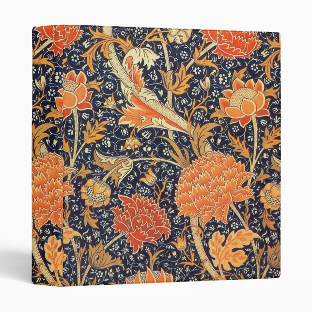 Classeur Motif floral de Nouveau d'art de William Morris (Devant/Côté)