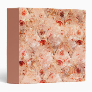 Classeur Motif floral grunge. Fond corail.