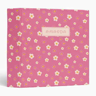 Classeur Motif floral rose