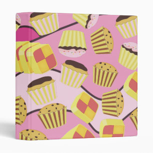 Classeur Motif Gâteaux Rétro