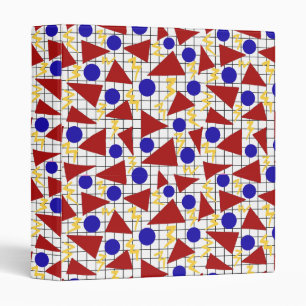 Classeur Motif Grille et Formes Retro 80