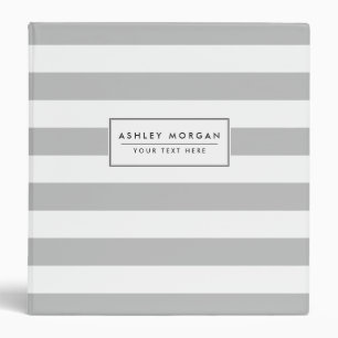 Classeur Motif gris et blanc de rayure