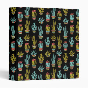 Classeur Motif grunge foncé de cactus