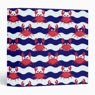 Classeur Motif heureux de crabes