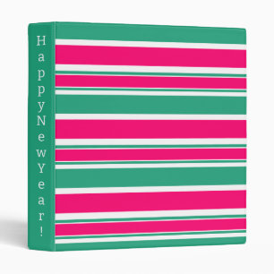 Classeur Motif horizontal rayé rouge-vert