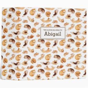Classeur Motif illustré par chiens mignons d'aquarelle