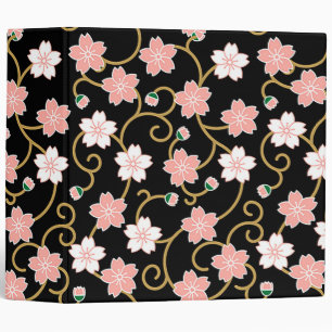 Classeur Motif japonais de fleurs de cerisier
