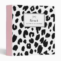 Motif Leopards de pinceau noir et blanc Personnali