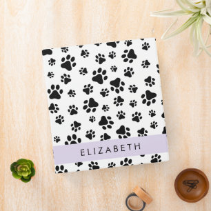 Classeur Motif mâle, Patrouilles de chien, Noir et Blanc, V