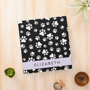 Classeur Motif mâle, Patrouilles de chien, Noir et Blanc, V