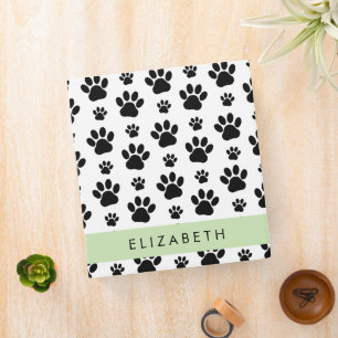 Classeur Motif mâle, Patrouilles de chien, Noir et Blanc, V