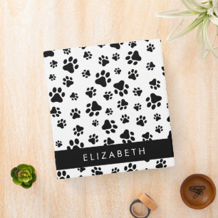 Classeur Motif mâle, Patrouilles de chien, Noir et Blanc, V