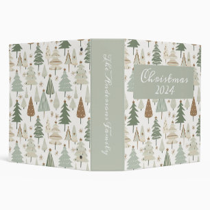 Classeur Motif marron des arbres de Noël modernes