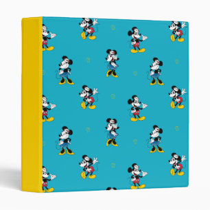Classeur Motif Mickey & Minnie Mouse Marin Vintage