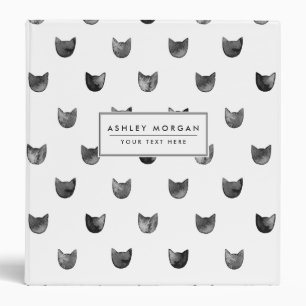Classeur Motif mignon chic noir et blanc de chat