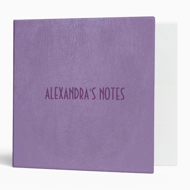 Classeur Motif-Modèle en cuir couleur Dusty-Rose (Devant/intérieur)