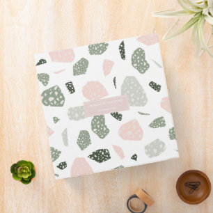 Classeur Motif moderne Blush Pink Terrazzo