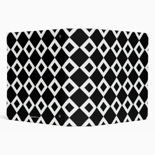Classeur Motif noir et blanc de diamant