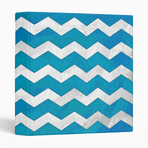Classeur Motif Ocean Blue Chevron