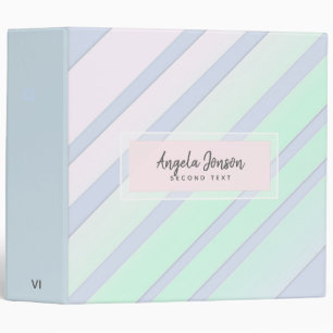 Classeur Motif Pastel Tones Stripes