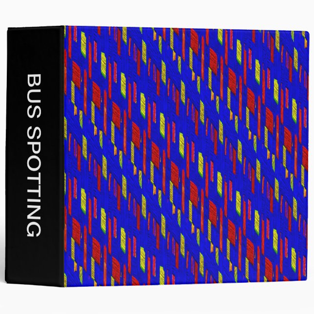 Classeur Motif peint Abstrait (2 pouces) (Devant/Côté)