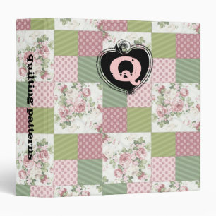 Classeur motif piquant de patchwork vintage mou de roses