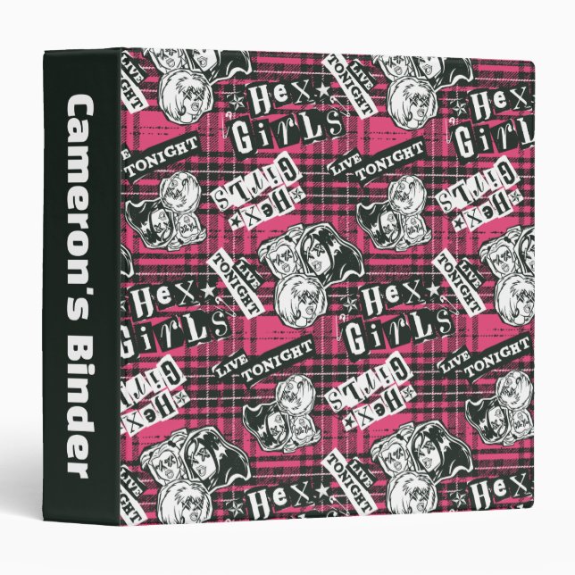 Classeur Motif Plaid Des Filles Hex (Devant/Côté)