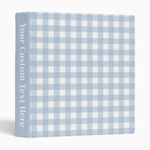 Classeur Motif Plaid En vichy bleu minimaliste