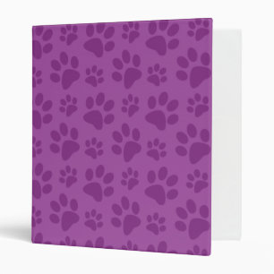 Classeur Motif pourpre lilas d'empreinte de patte de chien