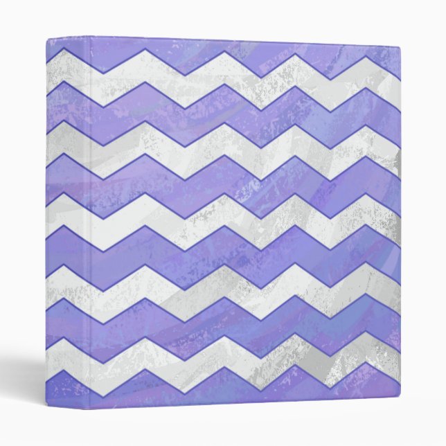 Classeur Motif Purple Sun Chevron (Devant/Côté)
