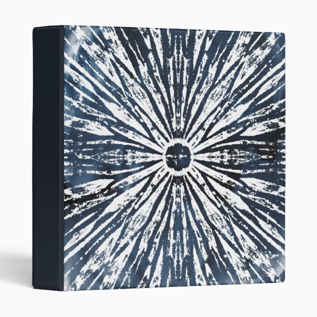 Classeur Motif radial Indigo Ink (Devant/Côté)