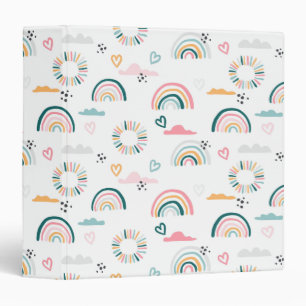 Classeur Motif Rainbows & Hearts