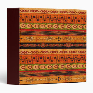 Classeur Motif rayé africain ethnique.