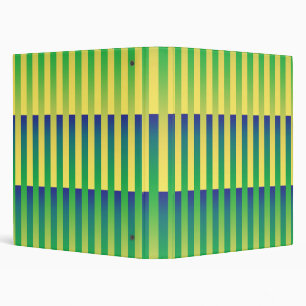 Classeur Motif rayé vert jaune bleu