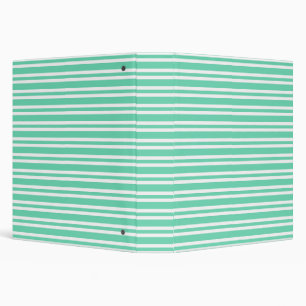 Classeur Motif rayures blanches Aquamarine