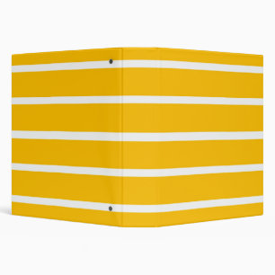Classeur Motif rayures jaunes et blanches