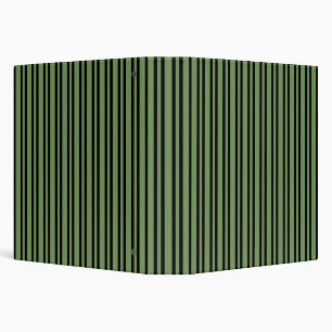Classeur Motif rayures noires vertes