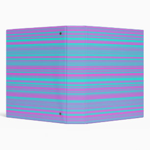 Classeur Motif Rayures Rose Violet Bleu